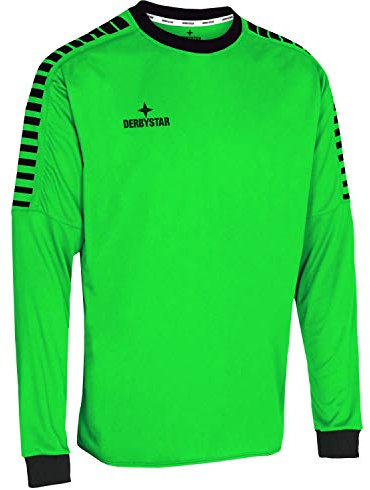 Derbystar Unisex Hyper målmandstrøje Unisex Maglia da Portiere, Verde Nero, L EU
