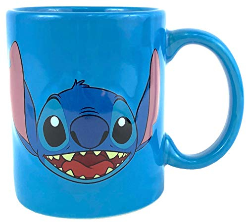 Disney Lilo And Stitch - Tazza in rilievo 3D, 311,8 g, colore: Blu