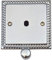 G&H MC11-PK Monarch Roped Polished Chrome 1 Gang Dimmer Plate Only inc Dimmer Knobs