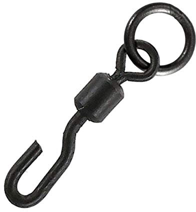 10 x Mikado Ronnie Rig Swivel Wirbel Karpfenwirbel #11 schwarz