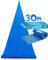 Offizielle dreifache riesige Wasserrutschmatte XXXXXL | 30 Meter Wasserrutsche | Premium Qualität | Slip’n Slide | Wasserspiel im Freien | 100% Spaß | House Party | OriginalCup®