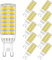 MAYCOLOR G9 9W Energiesparlampe 9W Ersetzt 75W, 750 Lumen, Kaltweiß 6000K, Leuchtmittel G9 9W Ideal für Kronleuchte Wandlampe Tischlampe Nicht-dimmbar 10er Pack