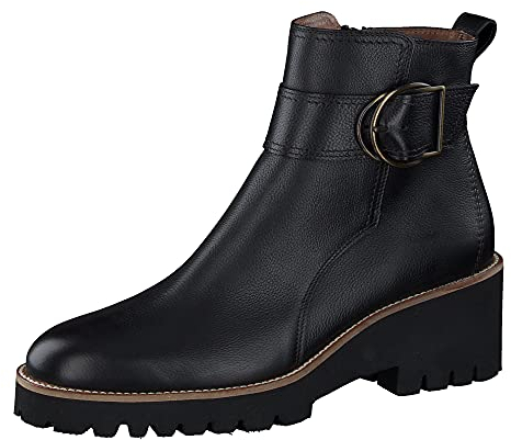Paul Green Stiefelette 9763-099, Glattleder, Schwarz, Damen EU 8/42