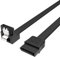 Akasa PROSLIM | Super Slim SATA III Right Angle Cable | 7-pin SATA Female Connector | Up to 6 Gbps | For HDD/SSD hard disks, DVD player recorder, SATA Optical Drive | Black | 100cm | AK-CBSA09-10BK