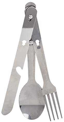 PMS International Stainless Steel 3 Piece Cutlery Set - Summit Camping / Outdoor Eating / Drinking Gear