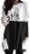OMZIN Damen Frühling Osterhasen Sweatshirt Muster Shirt mit Taschen Lässiges Langarm Sweatshirt Süßes Häschen Top Schwarz Brille Hase S