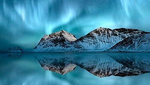 KESIMO Puzzles Für Erwachsene 11000 Teile, Nordlichter über den Lofoten, Norwegen, Puzzles 38 * 26cm