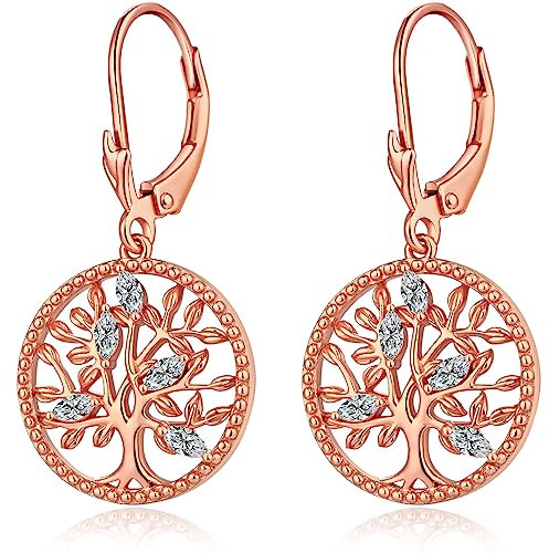 Orecchini Pendenti Donna Albero Della Vita Orecchini Diamanti Donna Argento 925 Anallergici