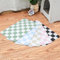 Ralxion Checkered Dog Feeding Mat, Absorbent Mats for Dog Food and Water Bowl, Dispenser, Retro Modern Aesthetic Sage Green Checkerboard Pet Placemat for Dogs, Cats, Puppy Accessories, 12 X19”