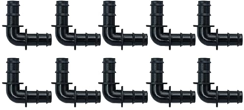 GASMIS 10 Stück Eckverbinder für 16mm Tropfschlauch, Perlschlauch, L-Winkel 90° Schlauchadapter für Bewässerung System