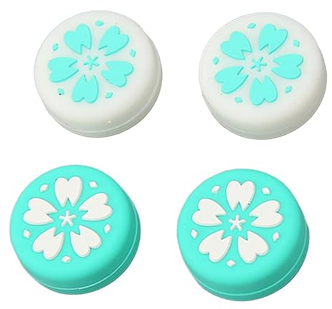 Dpofirs 4 Stück Süße Silikon Daumengriffkappen, Weiche Silikon Joystick Abdeckung for Switch, Switch Lite Console Joystick, Süße Daumengriffkappen aus Silikon