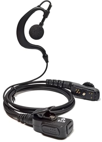 HYS Auricolare radio compatibile con walkie talkie Hytera HYT PD700 PD700G PD702 PD705 PD780 PD780G PD782 PD782G PD790EX PT580H a forma di G con PTT e microfono