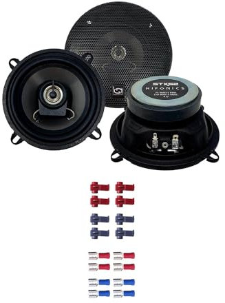 Auto Lautsprecher Boxen 13cm 2 Wege Koax 300 Watt Hifonics STX-52 passend für Dacia Sandero alle Baujahre Türen Front und Heck