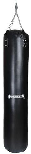SPORTINATOR® Fighter Boxsack - Robustes Polyurethan, 6 Gewichtsstufen (10-48 kg), Markenlogo, inkl. Stahlkette, ideal für Muskeltraining (40 kg)