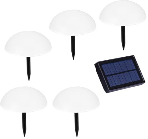 Artibetter Solarkuppelleuchte Solarleuchten Hoflicht Ornament Rasenlicht Außenlandschaftslicht Gartenlandschaftslampe Hoflampe Halbkugel Hoflicht Halbkugel Rasenlampe (Warmweiß)