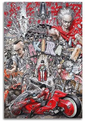 VZRSQZK Filmposter mit Akira-Motiv, dekoratives Gemälde, Leinwand, Wandposter und Kunstdruck, modernes Familienschlafzimmer-Dekor-Poster, 40 x 60 cm