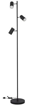 Kanlux Lampadaire sur pied EVALO FL - 3 spots GU10 - Aluminium noir - Orientable