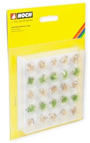 NOCH Profi-Grasbüschel „steinig“, realistische Modellbau Grasdekoration, 25 Stück, ideal für Spurweiten G, H0, TT, N