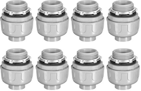 QUARKZMAN 8pcs 1 NPT Liquide Serré Connecteur Pvc Électrique Conduit Raccords Flexible 180 Degré pour Tube
