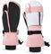 Caracaleap Skihandschuhe Herren Damen Fäustlinge 3 Finger Handschuhe Wasserdicht Winterhandschuhe für Skifahren Snowboard Eislaufen Wandern Rosa S-M