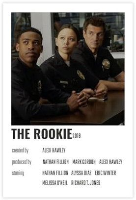 WKAIYUAN The Rookie TV-Serie, Vintage-Poster, Leinwand-Poster, Wandkunst, Dekordruck, Bild Gemälde für Wohnzimmer, Schlafzimmer, Dekoration, 30 x 45 cm