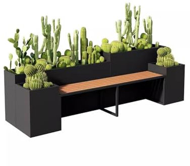 CYairong-22 Outdoor Flower Box Outdoor Bench Flower Box Flower Trough Combination Flower Pot Courtyard Landscape Flower Bed Planting Box Flower Boxes