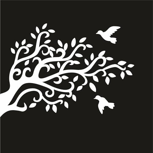 Sticker voiture, autocollant, stickers muraux, arbre, autocollant drole, funny stickers, autocollant music, autocollant mural, Sticker, vynile coupé (60, Blanc)