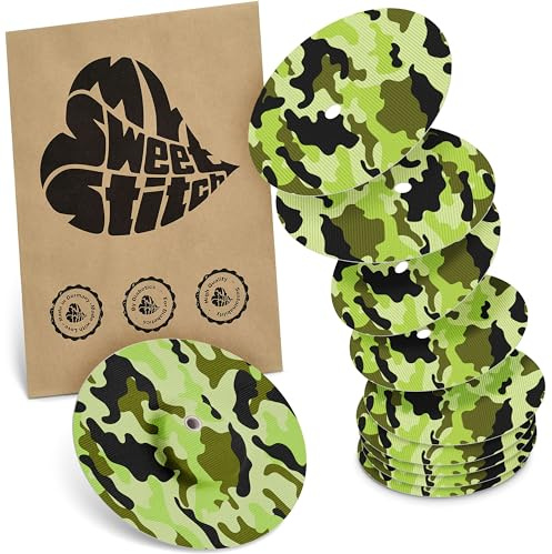 MySweetStitch 10 Fixierpflaster für Dexcom G7/ONE+/Stelo rund Camo | Hilft gegen vorzeitiges Ablösen, wasserfest und schnell trocknend, hautfreundlich, bis zu 15 Tage Halt