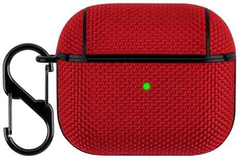 CERUPUIMU Hülle Kompatibel mit AirPods 3 Tasche PC Leder Wasserdicht Kopfhörer mit Karabiner Gehäuse für 3th Generation Anti-Slip Schutzhülle