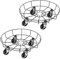 PEILU Support pour plantes d'extérieur - Diamètre : 33 cm - Roulettes pivotantes à 360° - Jusqu'à 150 kg - Pour parasol, poubelle, tonneau de pluie, pot de fleurs (type B)