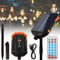 Joycabin Panneau solaire pour guirlandes lumineuses - 13 modes d'éclairage - Étanche - Luminosité réglable - 24 V - Guirlande solaire - Pièces de rechange avec télécommande