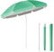 BESCH Sombrilla de Playa 160cm Inclinable Antiviento Impermeable Protección Solar UV50+ Octagonal - Sombrilla Parasol para Terraza, Playa, Patios, Jardines (Verde, 160cm)