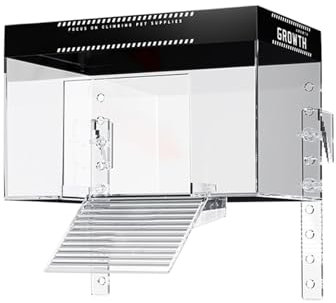 Plateforme de Baignade pour Tortues Aquatiques - Zone de Baignade Couverte pour Tortues Domestiques Suspendue sur Aquarium | Habitat Terrestre Reptile avec Toit d'Observation pour Repos et Animale