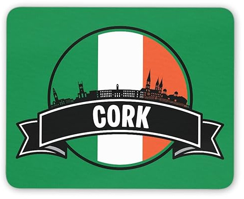 1 x Cork Mouse Mat - Ireland Irish Landmarks Skyline Travel Holiday City Flag Computer Mousemat Mousepad Pad IT #83168