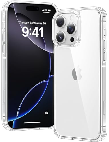 Voyahülle Clear Case for iPhone 16 Pro, Ultra Thin, Shockproof TPU Cover, Anti-Yellowing, Crystal Clear, Phone Case for Apple iPhone 16 Pro - Clear
