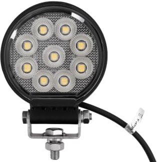 TT TECHNOLOGY LED Arbeitsscheinwerfer rund TT.13337 36 W 2880 lm 5700 K 36 OSRAM LEDs Flutlicht 10 bis 30 V IP68 und IP69K E9 R10 fuer Landmaschinen Baumaschinen und Nutzfahrzeuge