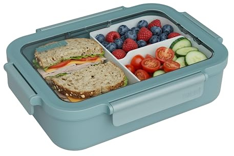 Sigg - NIMO Lunchbox L Morning Blue - Auslaufsicher - Trenner - Mikrowellen- & Spülmaschinengeeignet - BPA-frei - Leicht - Swiss Design - Für Arbeit & Schule - Blau - 1.3 L