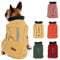 TFENG Reflektierend Hundejacke Brust 48-56cm, Rückenlänge 34cm Hundemantel Warm gepolstert Puffer Weste Welpen Regenmantel mit Fleece (Gelb, M)