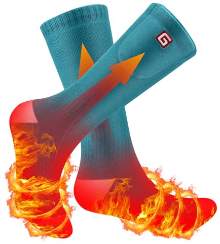 Svpro Calcetines térmicos eléctricos Recargables Calcetines de Invierno con batería, Acampar al Aire Libre Senderismo Calcetines para Clima frío para Mujeres.