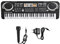 Piano electrónico para niños, teclado eléctrico digital de 61 teclas Teclado con micrófono Enchufe de la UE Juguete de teclado de piano de enseñanza interactivo electrónico con 6 canciones