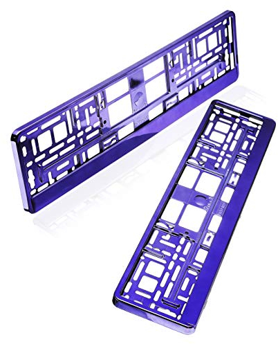 baytronic Kennzeichenhalter violett Chrom 2er Set