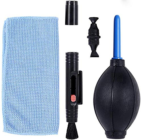 3 in 1 Kit Pulizia Lenti Fotocamera per Fotocamera DSLR Canon Nikon Sony, Soffiatore, Pennello di Pulizia, Penna Pulente