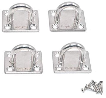 Faspiroty M6 Wall Ceiling Mount Bracket Stainless Steel Hook for Suspension Strap Trainer, Battle Rope,Body Weight Strength Training Sets, Aerial Yoga Swing Hammock Resistance Band, Boxing Equipment