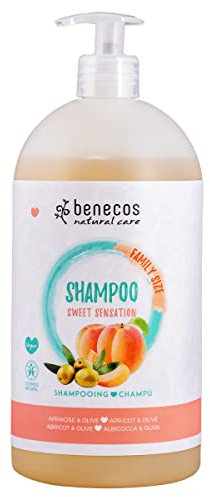 benecos Naturkosmetik - Shampoo - leichtere Kämmbarkeit - vegan - Bio-Aprikose & Bio-Olive - 950 ml