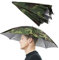 ZQO Angelschirm, Sonnenschutz, auf Kopf montiert, 65 cm Durchmesser, Camouflage-Hut, Regenschirm, für Reisen, Angeln, im Freien, Zubehör für Abenteuer