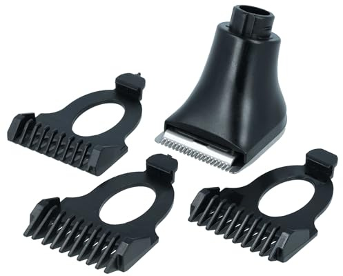 vhbw Trimmer Aufsatz-Set kompatibel mit Philips S5000-Serie S5076 | S5078, S5077 Rasierer - 4-teiliges Bartstyler Kit mit 3mm / 5mm / 7mm Bartkamm