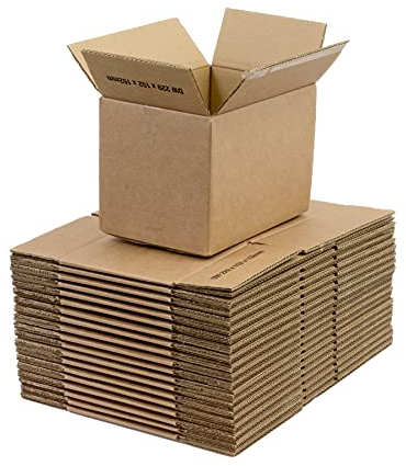 SmithPackaging Double Wall Cardboard Shipping Boxes 229x152x152mm (9x6x6) Pack of 20 Cartons