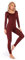 Liang Rou Women's Scoop Neck Top & Bottom Ultra Thin Thermal Underwear Set Dark Rosewood Medium