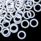 100 Stücke Römische Blinder Vorhang Ringe, O-Ringe Kunststoff Ringe für Römische Schattierungen (Weiß, 16 mm)