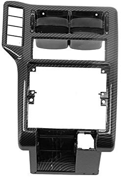 Car Dash A/C Rejilla de ventilación de aire ABS Ajuste de la consola central 6N1858071A Estilo de fibra de carbono Ajuste para Seat II 2 Panel de ajuste de la consola central Ajuste interior d